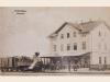 Dobrušské nádraží na dobové pohlednici z roku 1908
